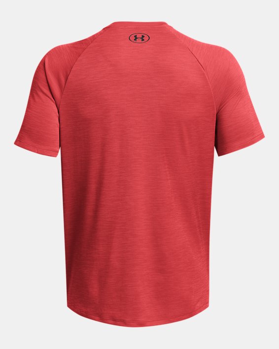 Men's UA Tech™ Textured Short Sleeve, Red, pdpMainDesktop image number 4